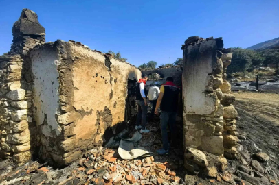 Bozdoğan’daki yangının ardından hasar tespit çalışmaları başladı
