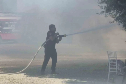 Bodrum’da personel lojmanında yangın
