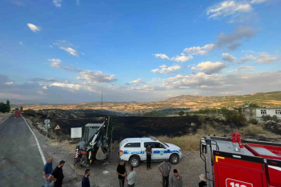 Zirai ve ormanlık alanda çıkan yangın 5 saat sonra söndürüldü
