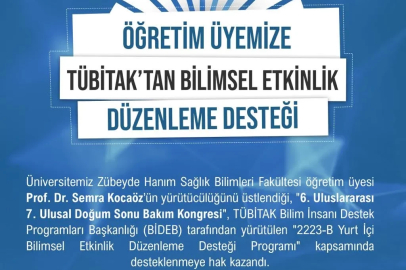 NÖHÜ öğretim üyesine TÜBİTAK’tan kongre desteği
