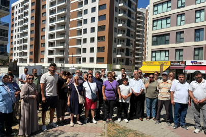 Örnekköy Kentsel Dönüşüm Projesi'nde hak sahiplerinden anahtarlı eylem