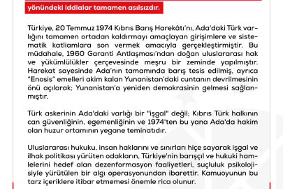 DMM'den 'Kıbrıs' açıklaması