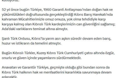 Bakan Fidan: Türkiye, Kıbrıs Türk halkının hak ve menfaatlerini savunmaya devam edecek
