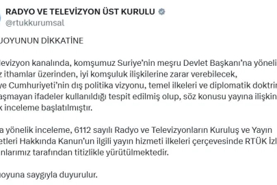 RTÜK'ten Suriye Devlet Başkanı Şara'ya yönelik ithamlara inceleme