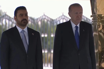 Cumhurbaşkanı Erdoğan, Irak Başbakanı ez-Zeydi'yi resmi törenle karşıladı 