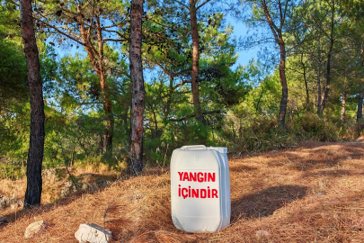 Ayvalık'ta orman yangınlarına karşı 'su bidonlu' önlem