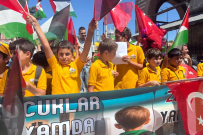 Edirne’de çocuklardan ‘Gazze’ye destek’ açıklaması