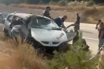 Takla atan otomobildeki çift öldü