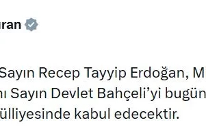 Cumhurbaşkanı Erdoğan, Bahçeli'yi kabul edecek