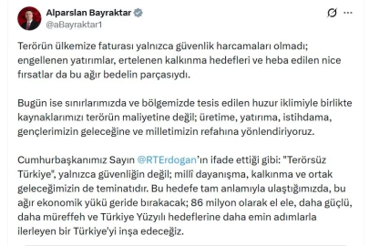 Bakan Bayraktar'dan 'Terörsüz Türkiye' mesajı