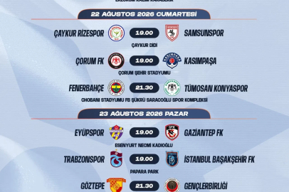 Süper Lig’de 2’nci ve 3’üncü haftanın programları belli oldu