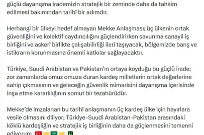 İletişim Başkanı Duran: Mekke Anlaşması tarihi bir adımdır