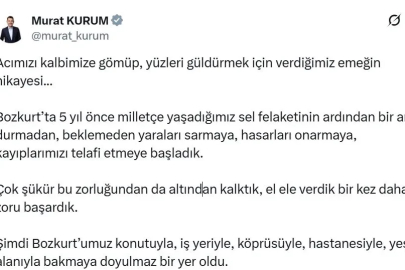 Bakan Kurum'dan Bozkurt'taki sel felaketinin 5'inci yıl dönümüne ilişkin paylaşım