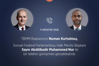 TBMM Başkanı Kurtulmuş, Somalili mevkidaşı Nur ile görüştü