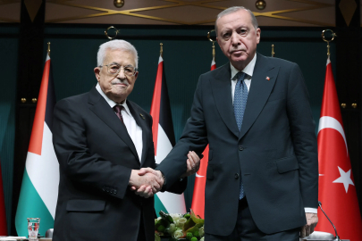 Cumhurbaşkanı Erdoğan, Filistin Devlet Başkanı Abbas'ı resmi törenle karşıladı (2) 