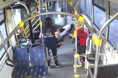 Otobüste fenalaşan yolcuyu hastaneye yetiştirdi