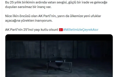 Emine Erdoğan: AK Parti'nin 25'inci yaşı kutlu olsun