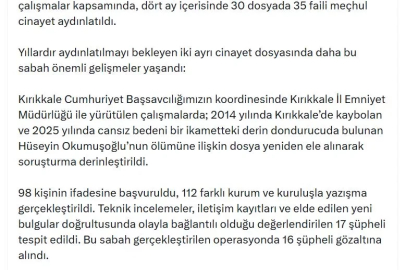 Bakan Gürlek: 4 ayda 35 faili meçhul cinayet aydınlatıldı