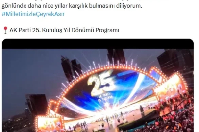 Emine Erdoğan'dan, AK Parti'nin 25'inci kuruluş yıl dönümü programı paylaşımı