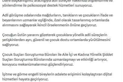 Bakan Gürlek: Adalet sistemimizde mağdurları koruyan uygulamaları hayata geçiriyoruz
