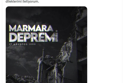 Cumhurbaşkanı Erdoğan'dan 17 Ağustos Depremi’nin yıl dönümüne ilişkin paylaşım