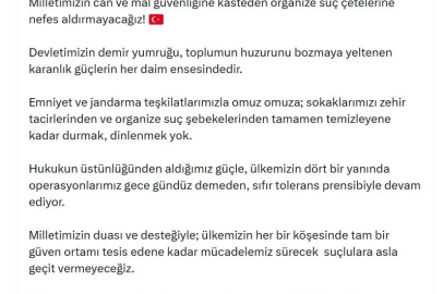 Bakan Çiftçi: Organize suç çetelerine nefes aldırmayacağız 