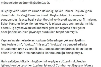 İstanbul merkezli 8 ilde 'şeker' soruşturması; 47 şüpheli ifadeye çağrıldı