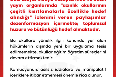 DMM'den 'azınlık okulları' iddialarına ilişkin açıklama