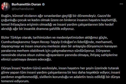 İletişim Başkanı Duran'dan 'Dünya İnsani Yardım Günü' mesajı