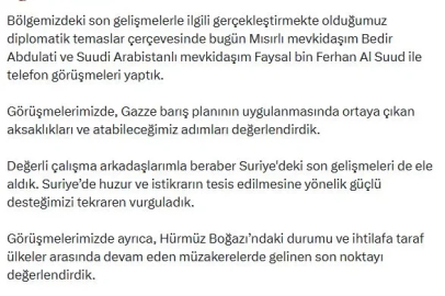 Bakan Fidan, Mısırlı ve Suudi Arabistanlı mevkidaşlarıyla görüştü
