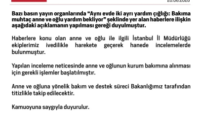 Haberlere konu olan anne ve oğlu ile ilgili İstanbul İl Müdürlüğü ekipleri harekete geçti 