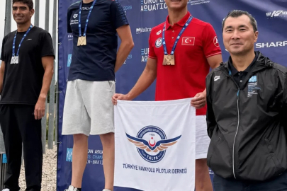 THY pilotu Özkan Dizdar, yüzme şampiyonasında Avrupa 3'üncüsü oldu