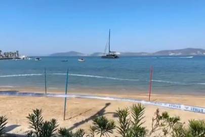 Muğla'da halk plajı, deniz suyundaki kirlilik şüphesiyle tedbiren kapatıldı
