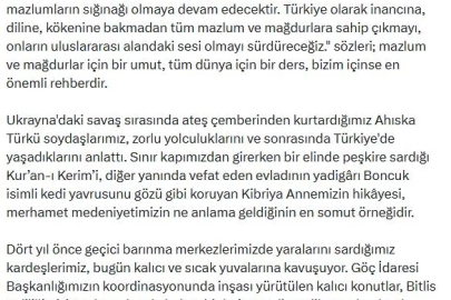 Bitlis'te Ahıska Türkleri için yapılan kalıcı konutların teslimine başlandı