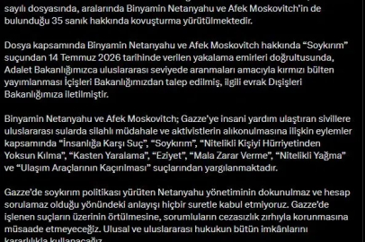 Bakan Gürlek: Netanyahu hakkında kırmızı bülten talep edildi
