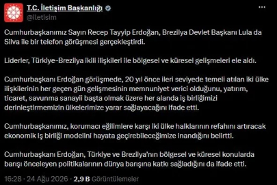 Cumhurbaşkanı Erdoğan, Brezilya Devlet Başkanı Silva ile görüştü