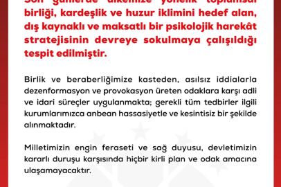 DMM: Dış kaynaklı ve maksatlı bir psikolojik harekat stratejisinin devreye sokulmaya çalışıldığı tespit edilmiştir