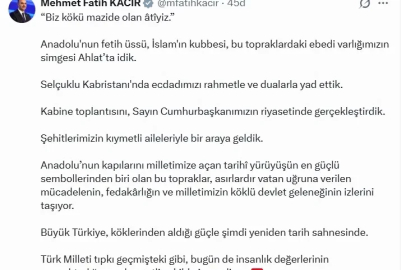 Bakan Kacır: Büyük Türkiye köklerinden aldığı güçle yeniden tarih sahnesinde