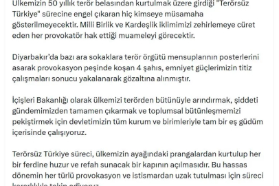 Bakan Çiftçi: 'Terörsüz Türkiye' sürecine engel çıkaran hiç kimseye müsamaha gösterilmeyecek