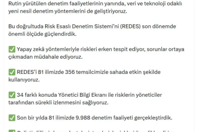Bakan Memişoğlu: Son bir yılda 81 ilimizde 9 bin 988 denetim faaliyeti gerçekleştirdik