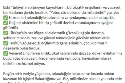 İçişleri Bakanı Çiftçi: Devletle milleti yeniden kucaklaştıran bir destan yazdık