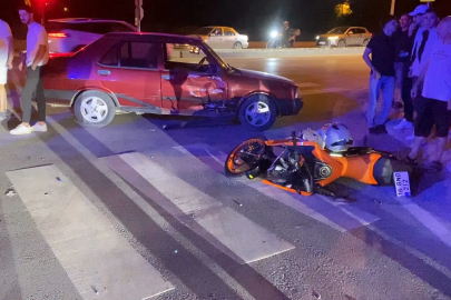 Bursa'da otomobil ile motosiklet çarpıştı: 2 yaralı 