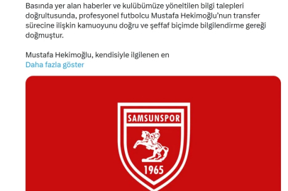Samsunspor’dan iptal olan Mustafa Hekimoğlu açıklaması