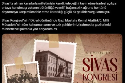 İletişim Başkanı Duran'dan 'Sivas Kongresi'nin yıl dönümü paylaşımı