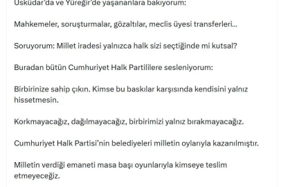 Kılıçdaroğlu: Milletin verdiği emaneti masa başı oyunlarıyla kimseye teslim etmeyeceğiz