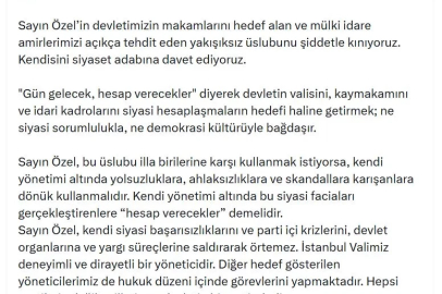 AK Parti'li Çelik: Özgür Özel'in yakışıksız üslubunu şiddetle kınıyoruz