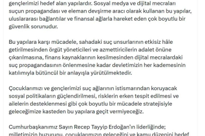 İletişim Başkanı Duran: Yeni nesil suç örgütleri çok boyutlu bir güvenlik sorunudur