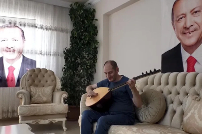 Görme engelli Abdullah, Erdoğan hayranlığını bestesiyle anlattı