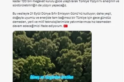 10 yılda güneş ve rüzgardan 442,2 teravatsaat elektrik üretildi