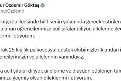 Bakan Göktaş: 25 kişilik psikososyal destek ekibimizle öğrencilerimizin ve ailelerinin yanındayız